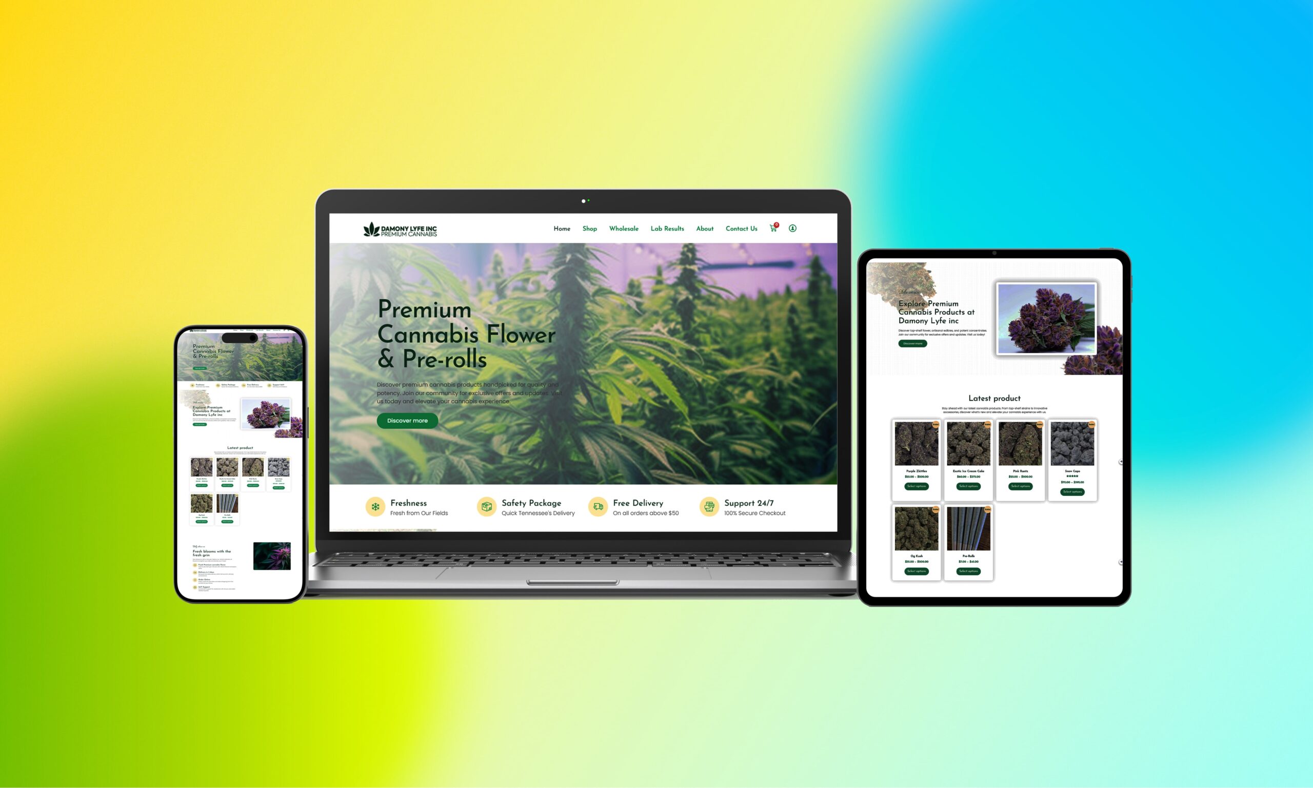 Cannabis ecommerce website 2